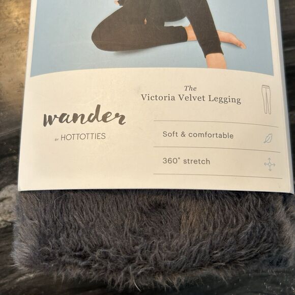 Wander The Victoria Velvet Legging Medium Warm Soft Stretch Layering Lounge Fur - Picture 3 of 6